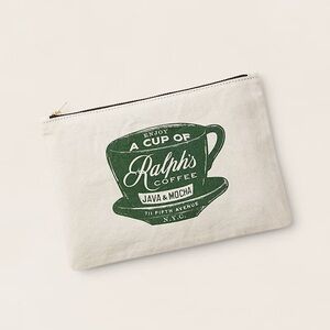 Ralph Lauren NWT Ralphs Coffee Zipper Pouch